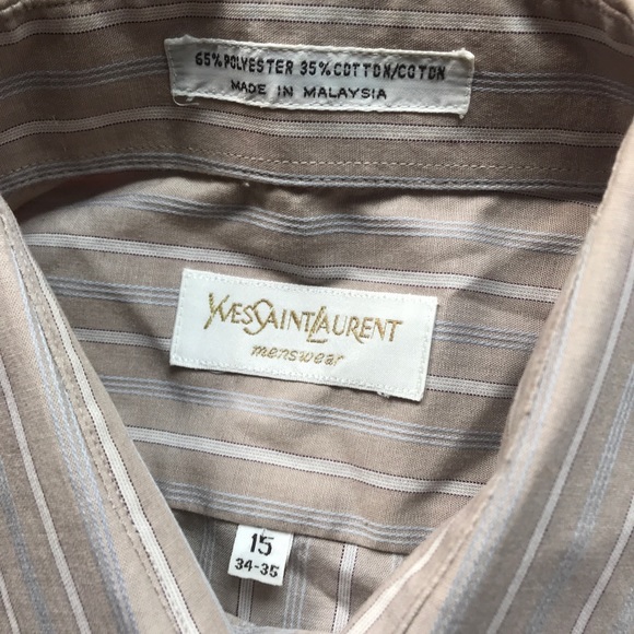 Yves Saint Laurent Button Front Striped Shirt - Picture 4 of 7